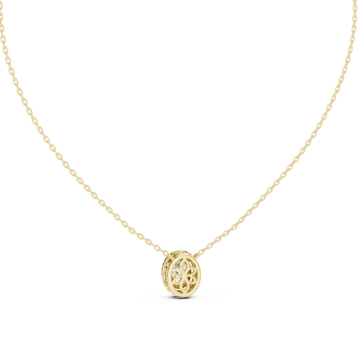 Elegant Oval Lab-Grown Diamond Pendant in 14K/18K Gold – Kiashaa Jewellery