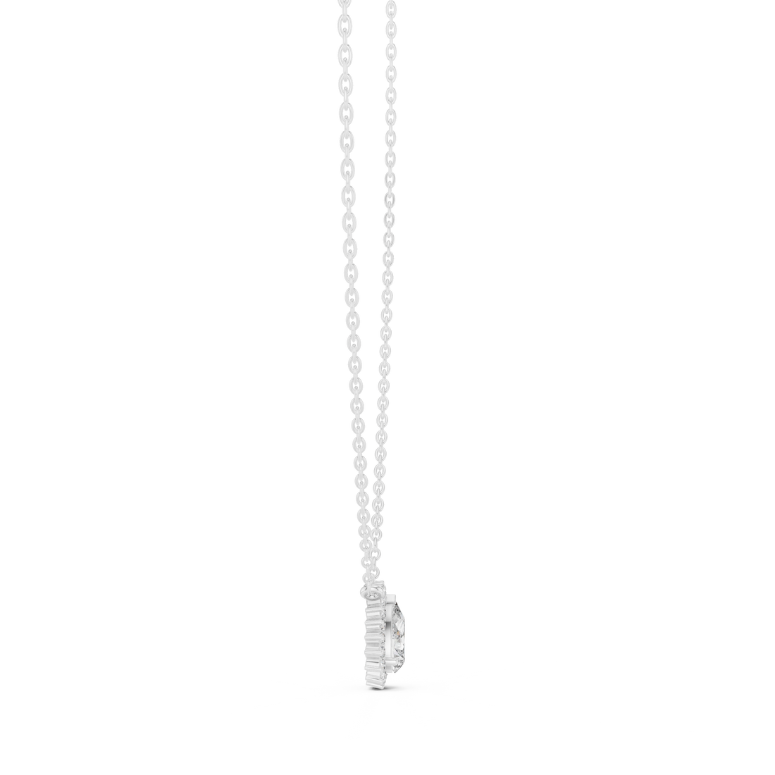 Pear Halo Diamond Pendant | 14K & 18K Gold | IGI Certified