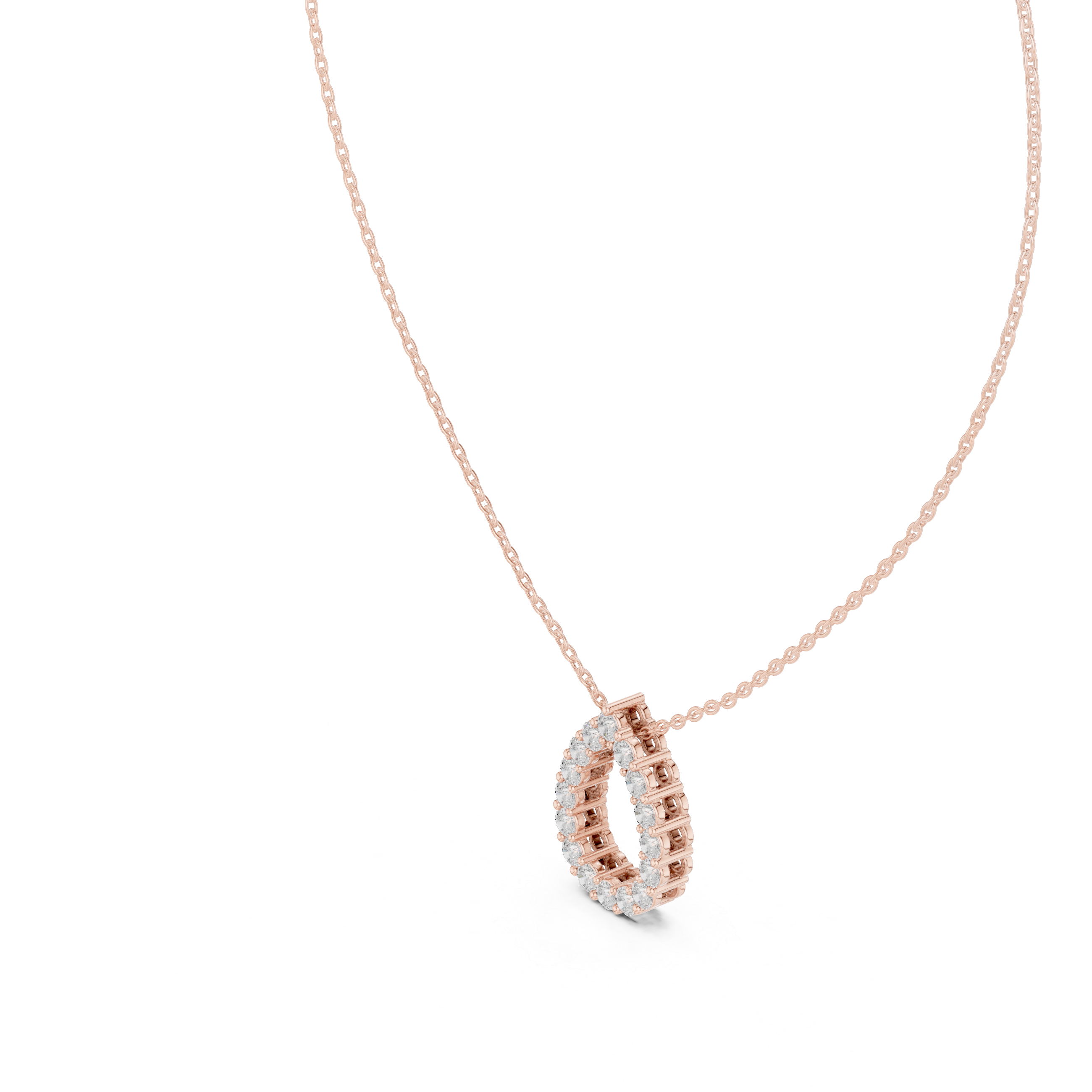 Teardrop Halo Diamond Pendant | 14K & 18K Gold | IGI Certified