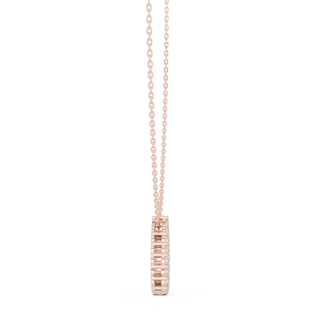 Teardrop Halo Diamond Pendant | 14K & 18K Gold | IGI Certified