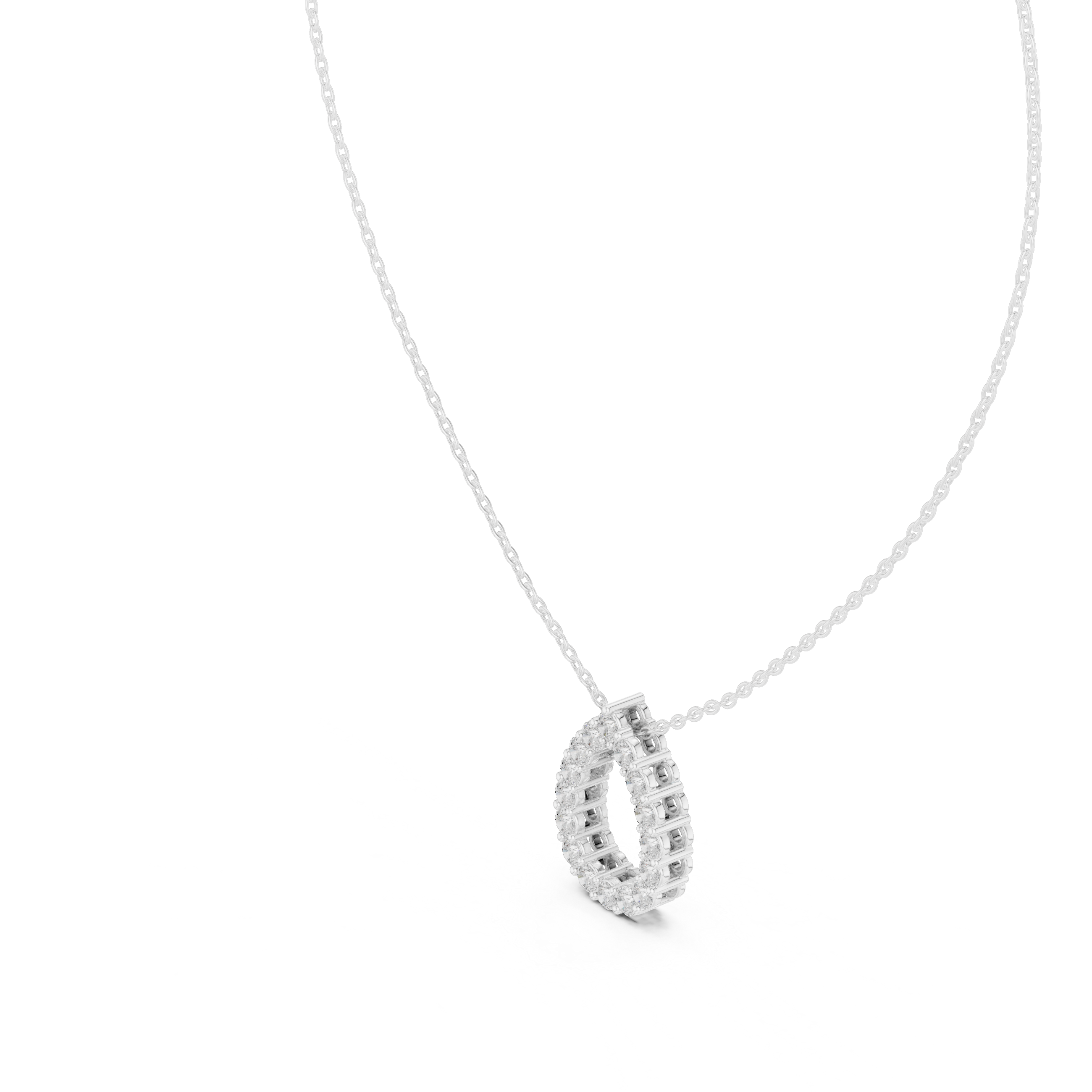 Teardrop Halo Diamond Pendant | 14K & 18K Gold | IGI Certified