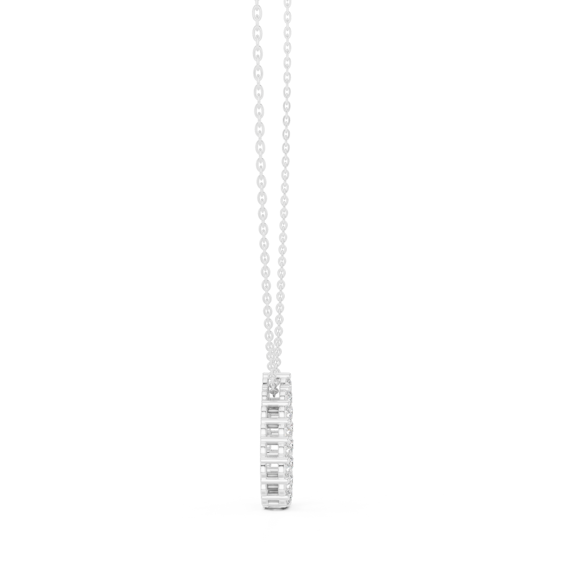 Teardrop Halo Diamond Pendant | 14K & 18K Gold | IGI Certified