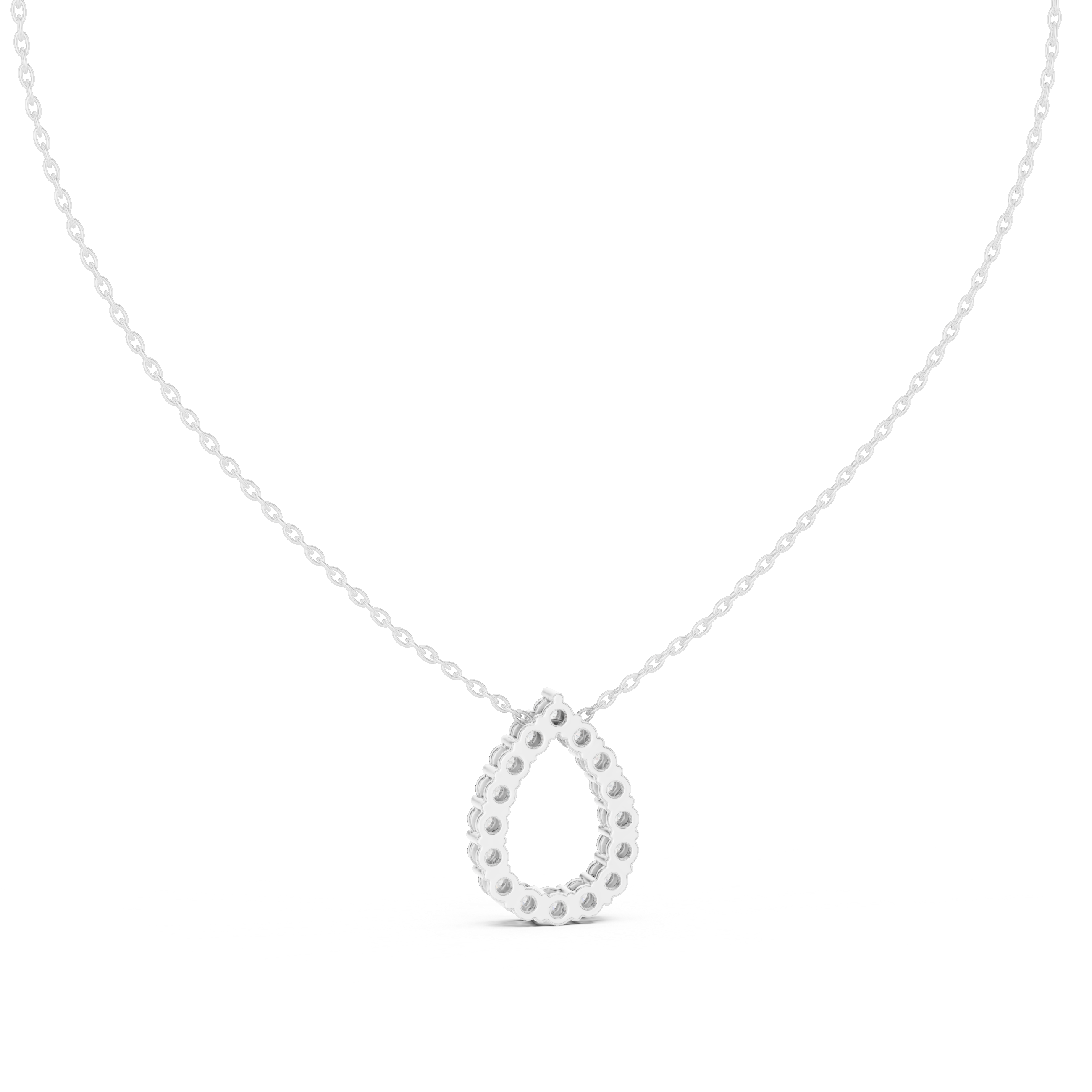 Teardrop Halo Diamond Pendant | 14K & 18K Gold | IGI Certified