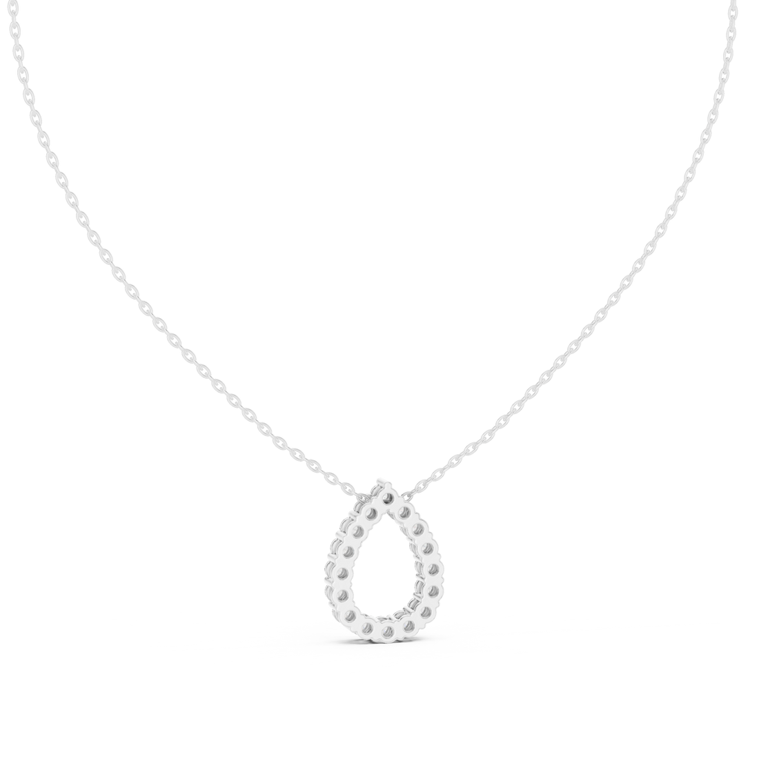Teardrop Halo Diamond Pendant | 14K & 18K Gold | IGI Certified