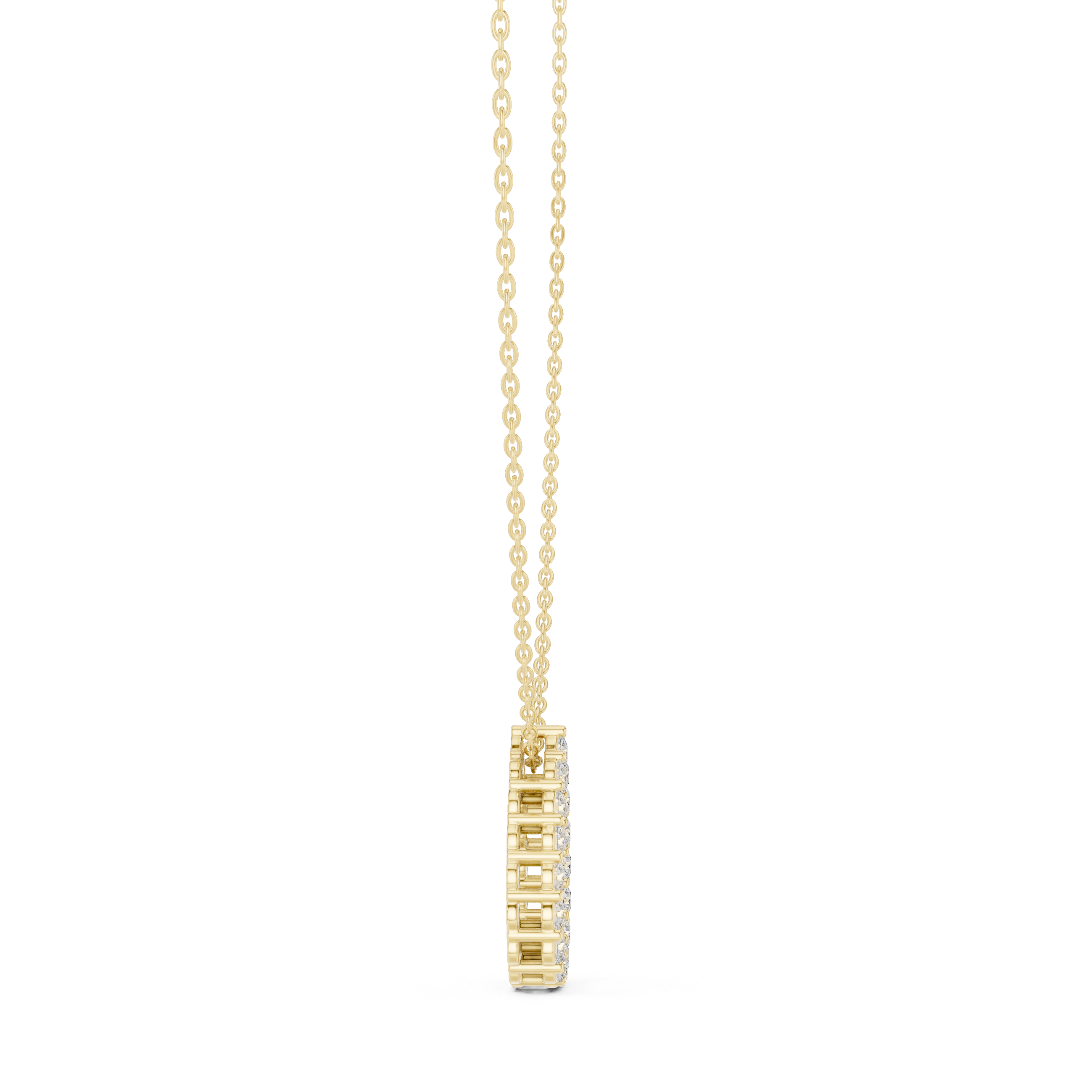 Teardrop Halo Diamond Pendant | 14K & 18K Gold | IGI Certified