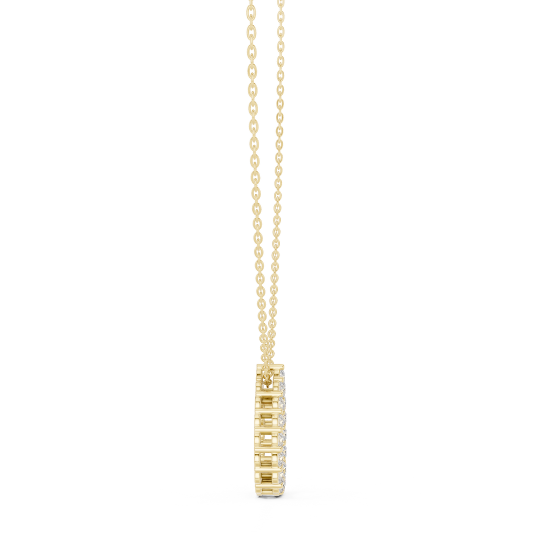 Teardrop Halo Diamond Pendant | 14K & 18K Gold | IGI Certified