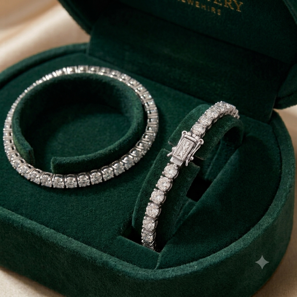 1.95 CT Round Diamond Tennis Bracelet in 9K–18K Gold