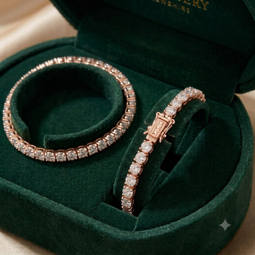 1.95 CT Round Diamond Tennis Bracelet in 9K–18K Gold