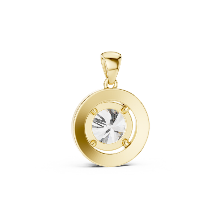 Solitaire Halo Diamond Pendant | 14K & 18K Gold | IGI Certified