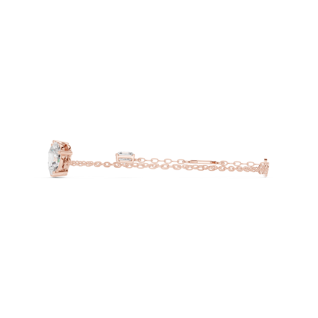 Trio Lab-Grown Diamond Chain Bracelet in 14K/18K Gold
