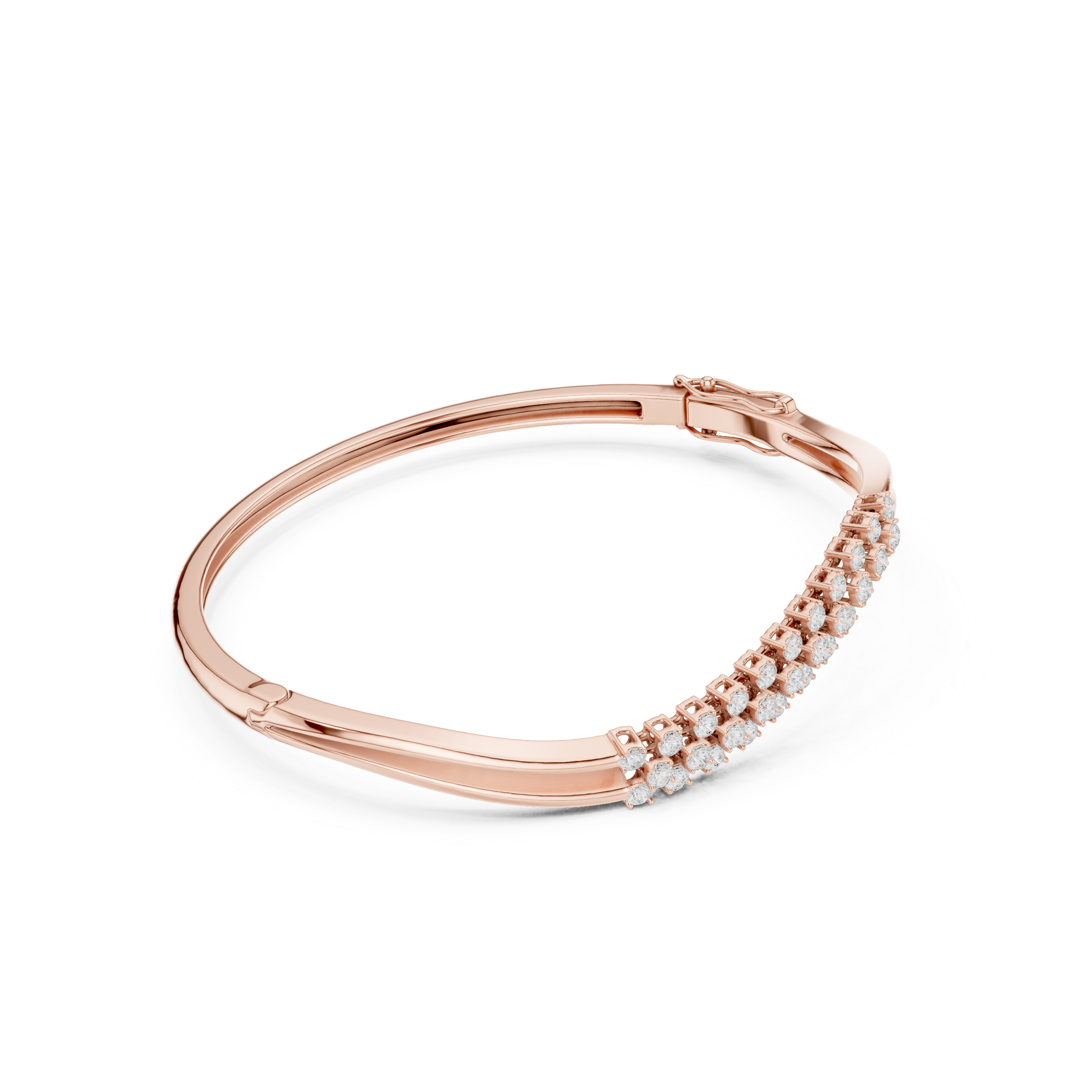Elegant Twisted Lab-Grown Diamond Bracelet in 14K/18K Gold