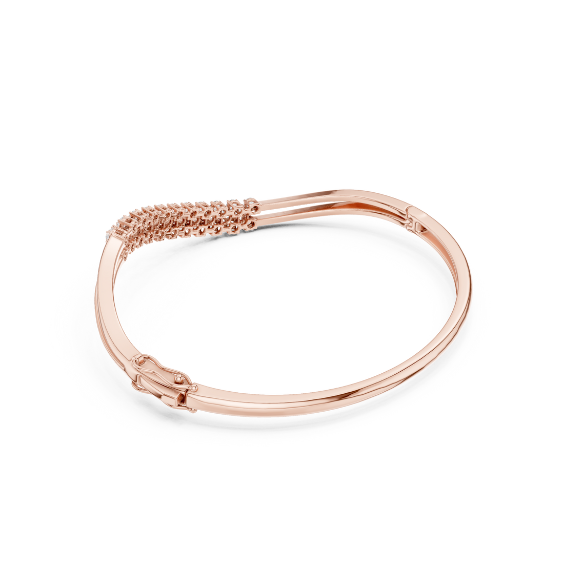 Elegant Twisted Lab-Grown Diamond Bracelet in 14K/18K Gold