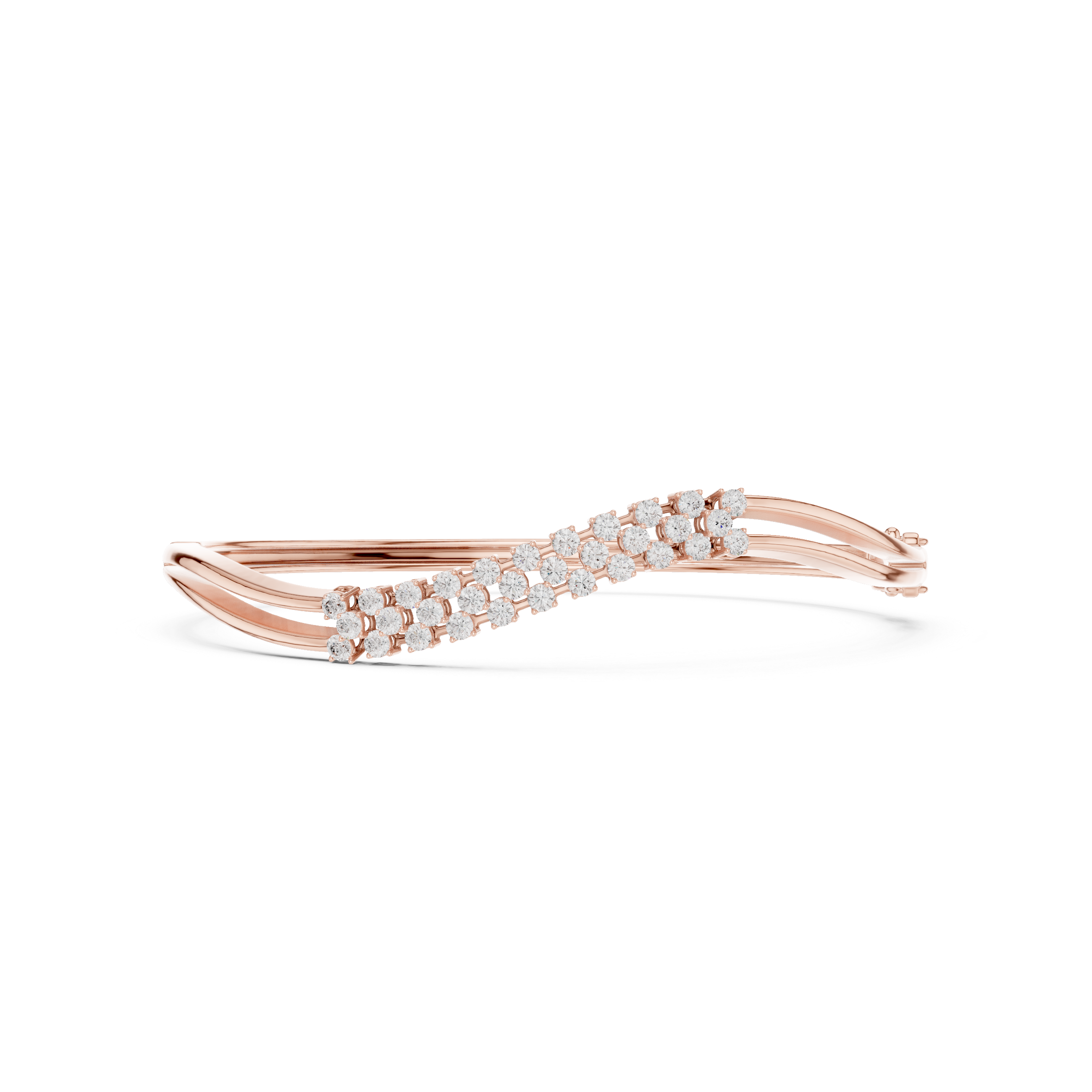 Elegant Twisted Lab-Grown Diamond Bracelet in 14K/18K Gold