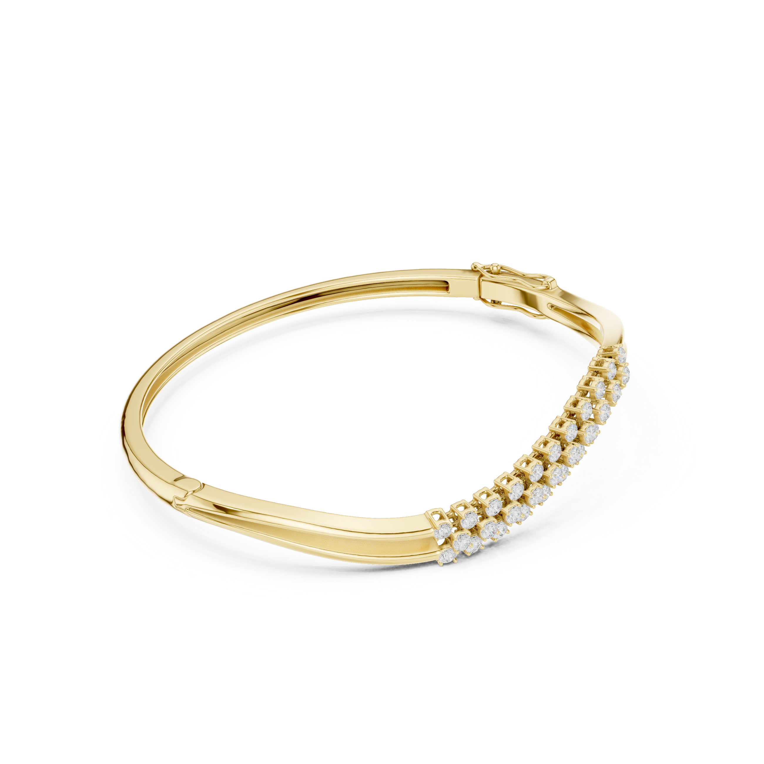 Elegant Twisted Lab-Grown Diamond Bracelet in 14K/18K Gold