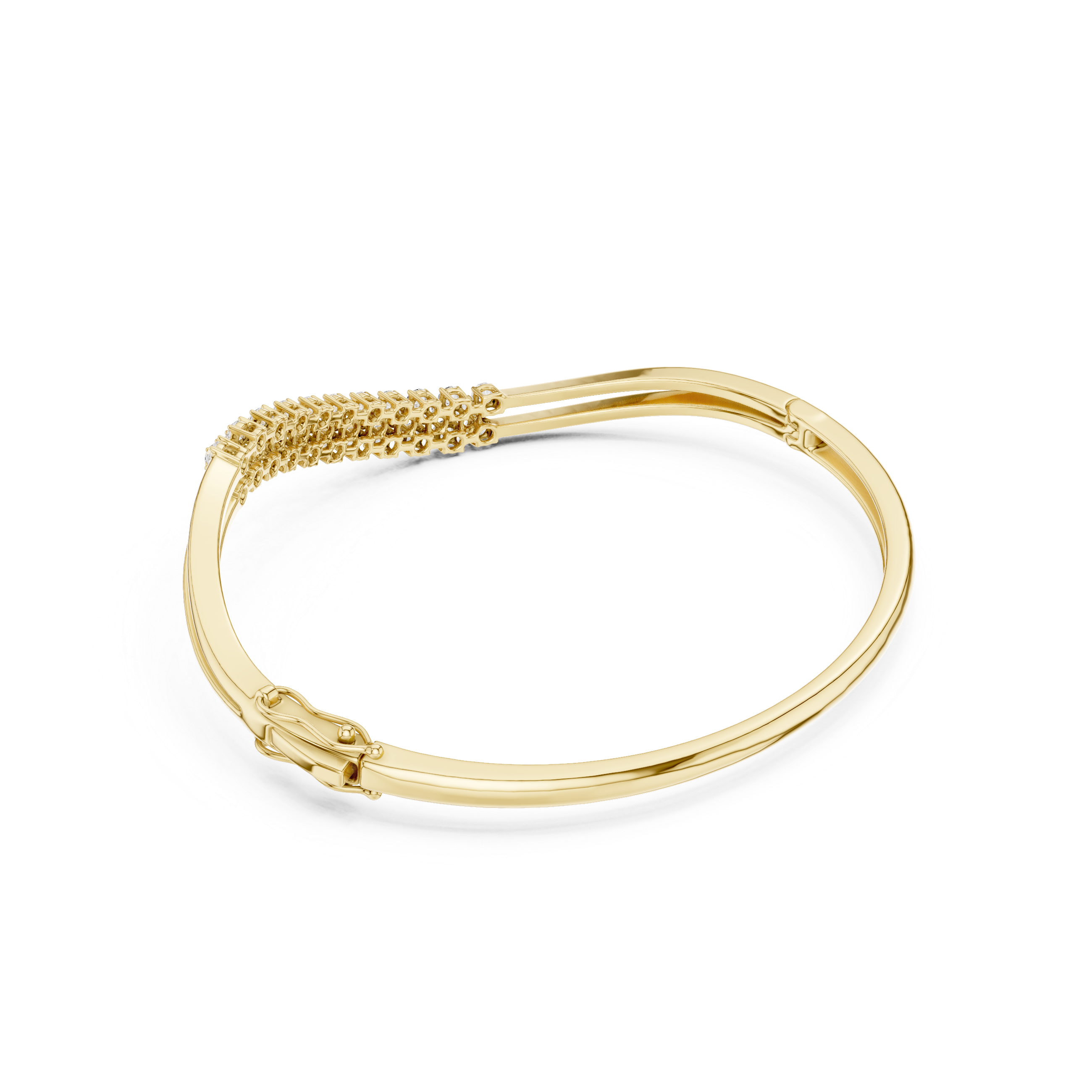 Elegant Twisted Lab-Grown Diamond Bracelet in 14K/18K Gold
