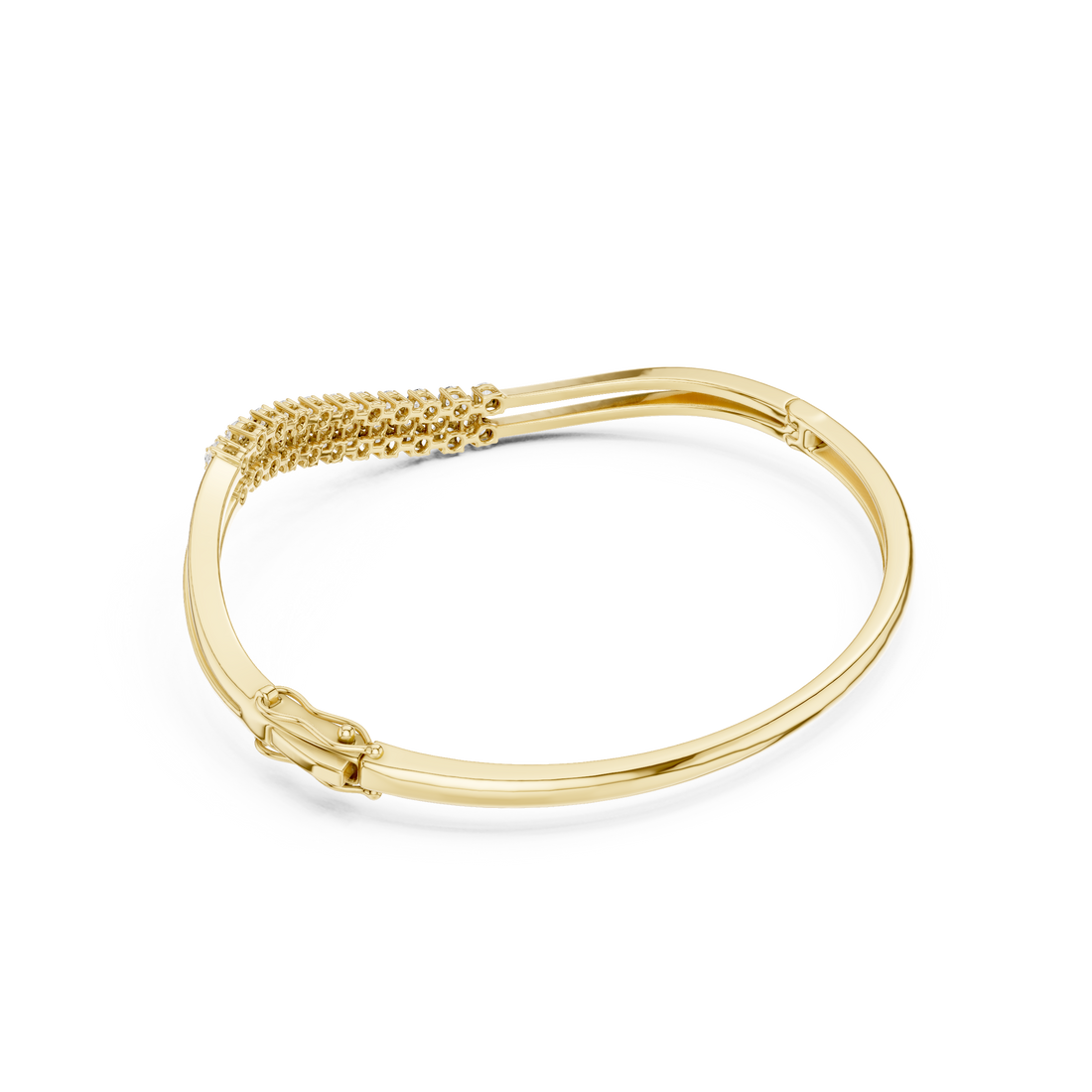 Elegant Twisted Lab-Grown Diamond Bracelet in 14K/18K Gold