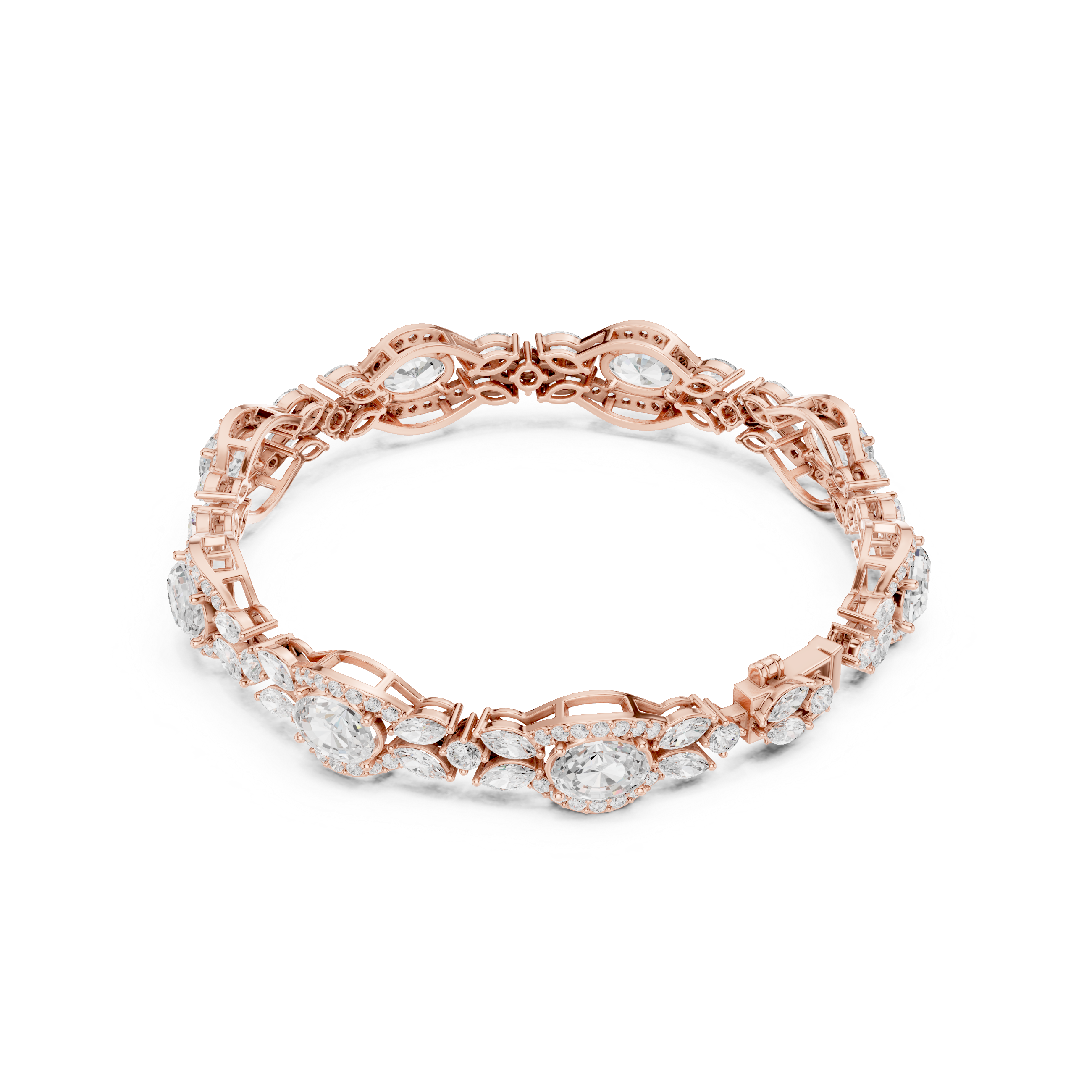 Luxury Oval-Cut Lab-Grown Diamond Bracelet in 14K/18K Gold