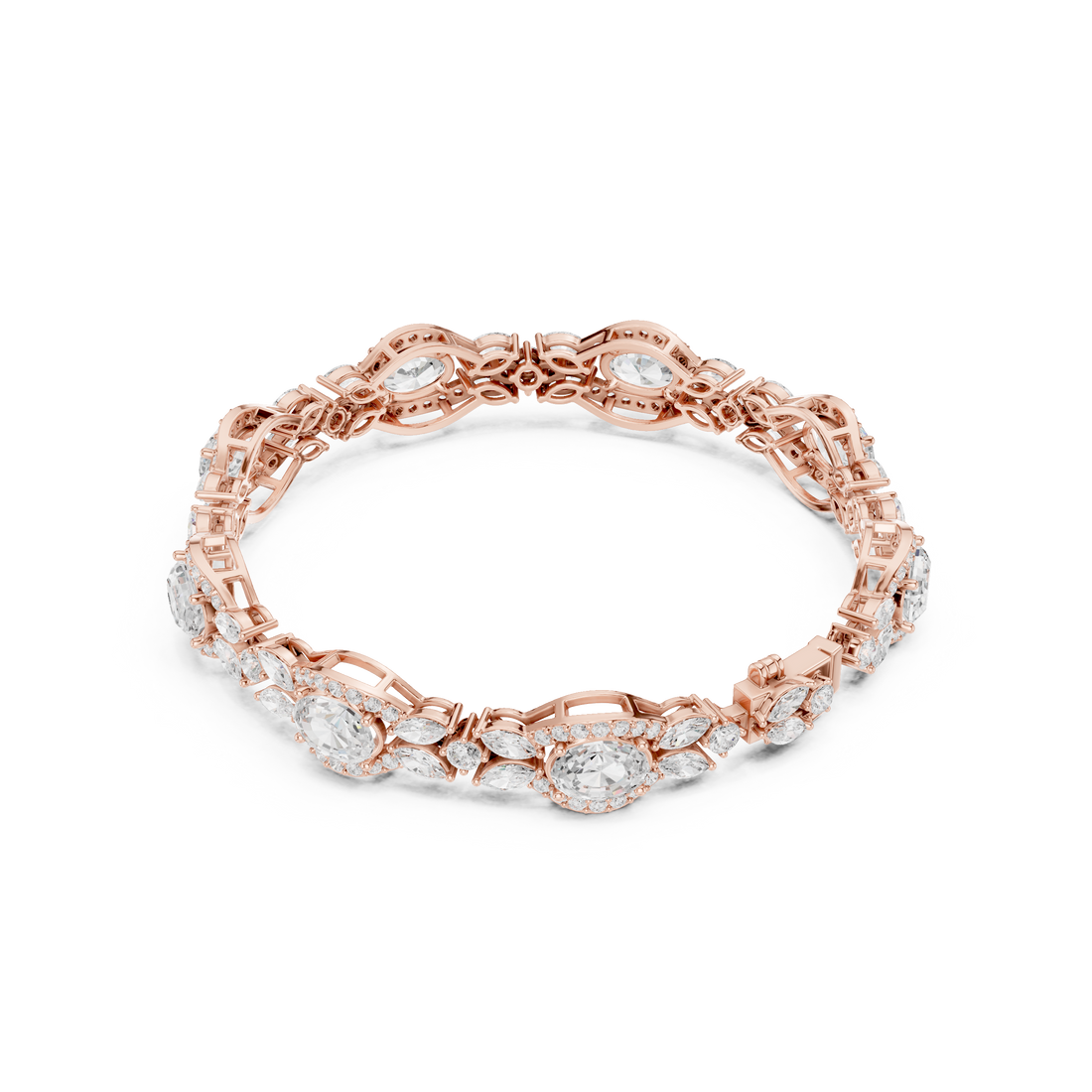 Luxury Oval-Cut Lab-Grown Diamond Bracelet in 14K/18K Gold