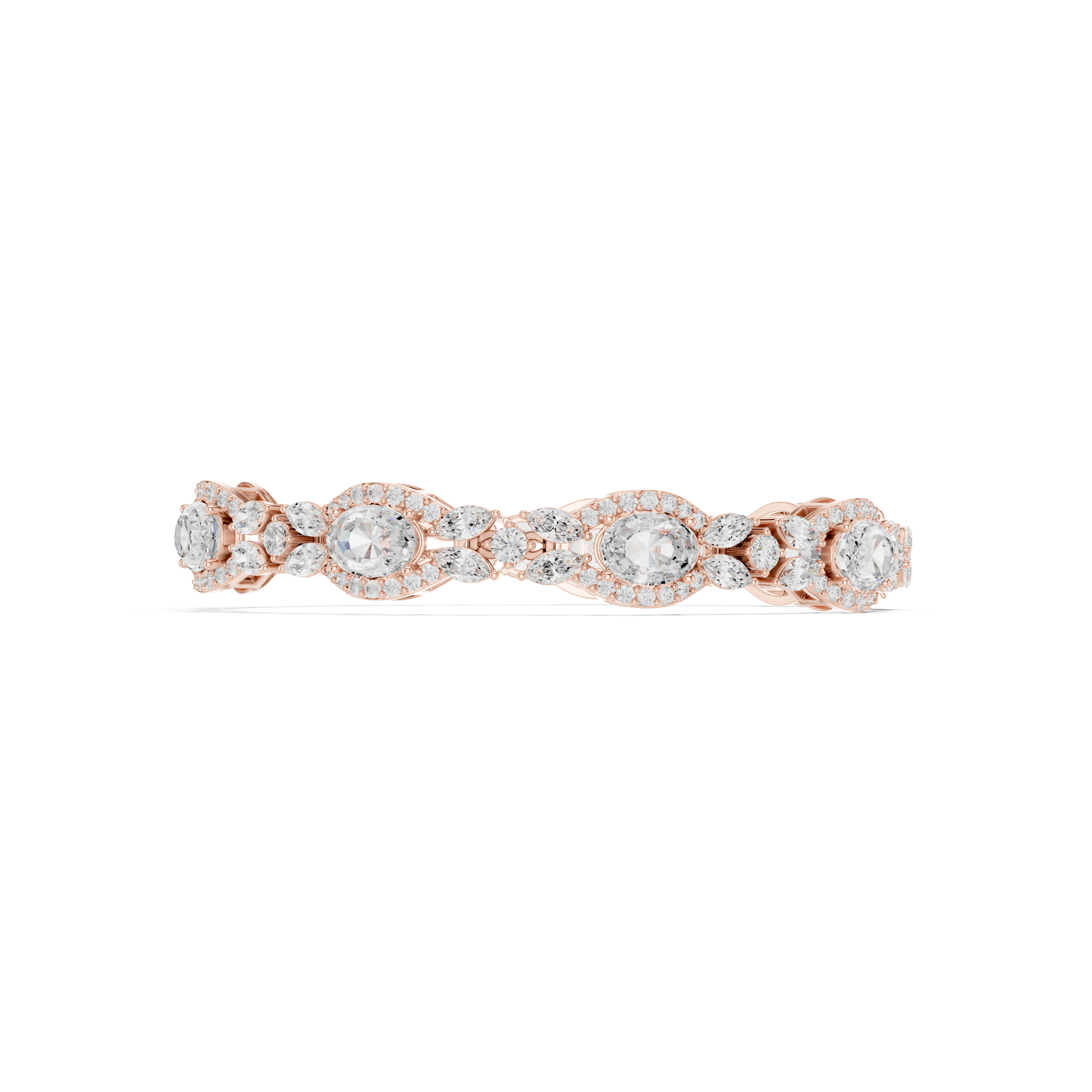 Luxury Oval-Cut Lab-Grown Diamond Bracelet in 14K/18K Gold