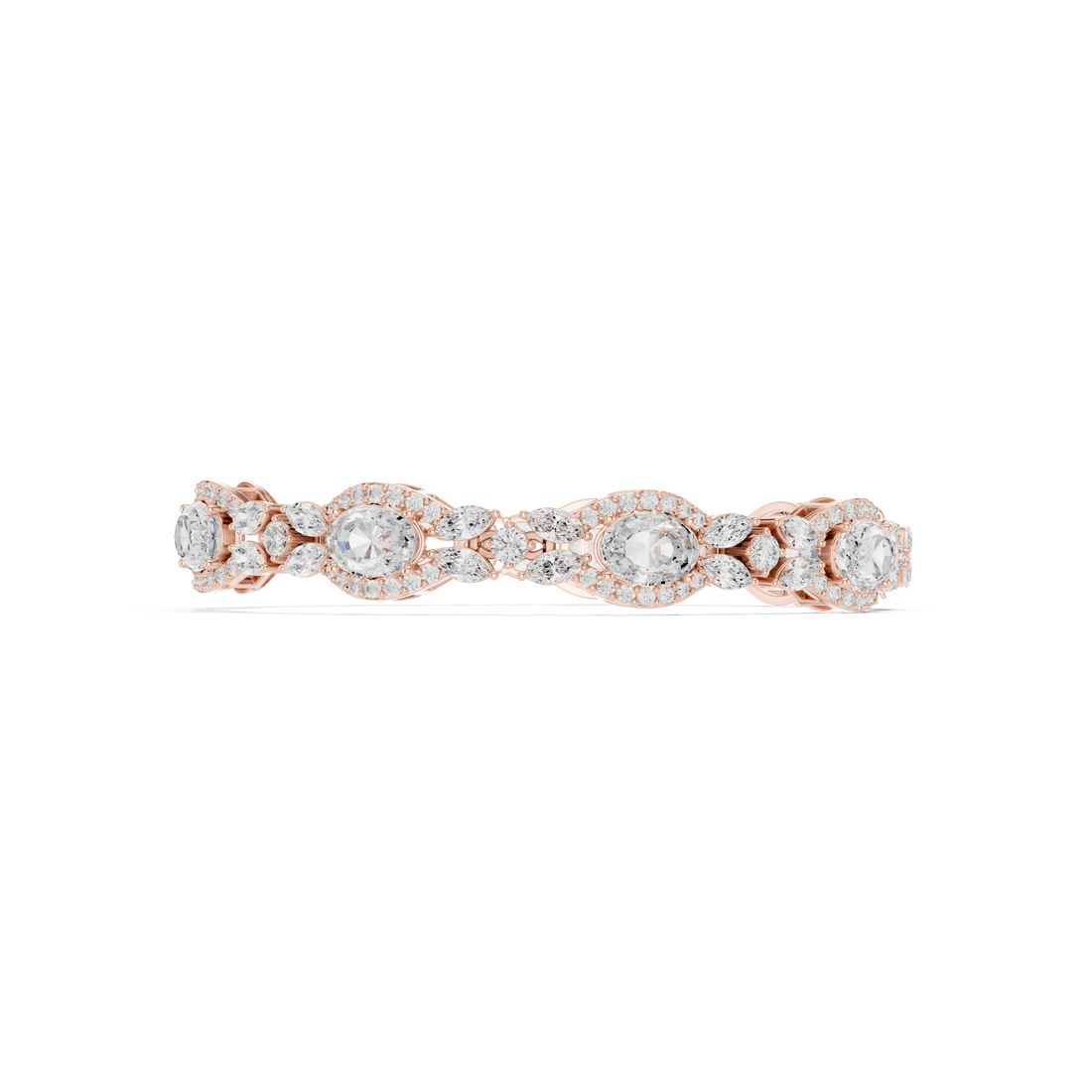 Luxury Oval-Cut Lab-Grown Diamond Bracelet in 14K/18K Gold