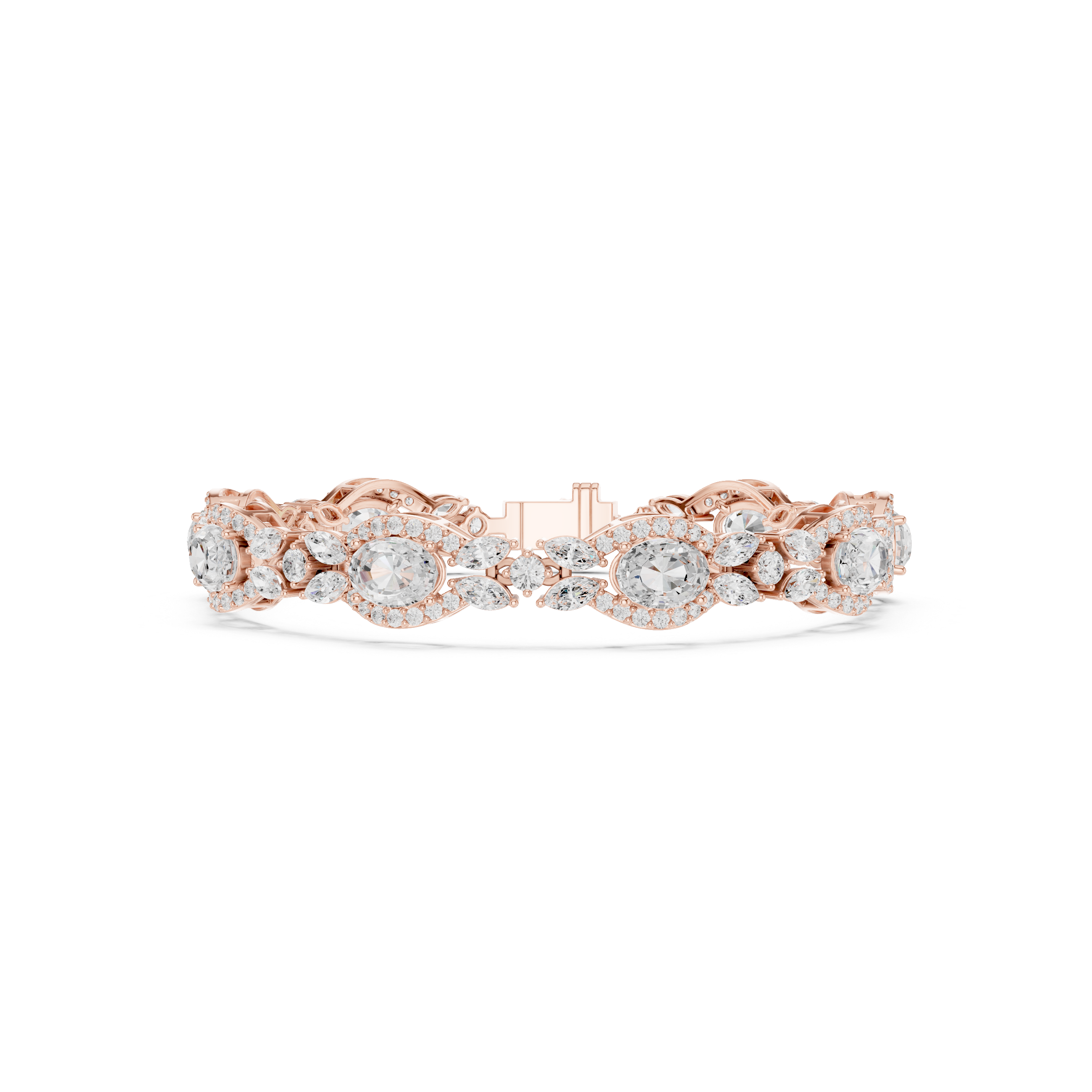 Luxury Oval-Cut Lab-Grown Diamond Bracelet in 14K/18K Gold