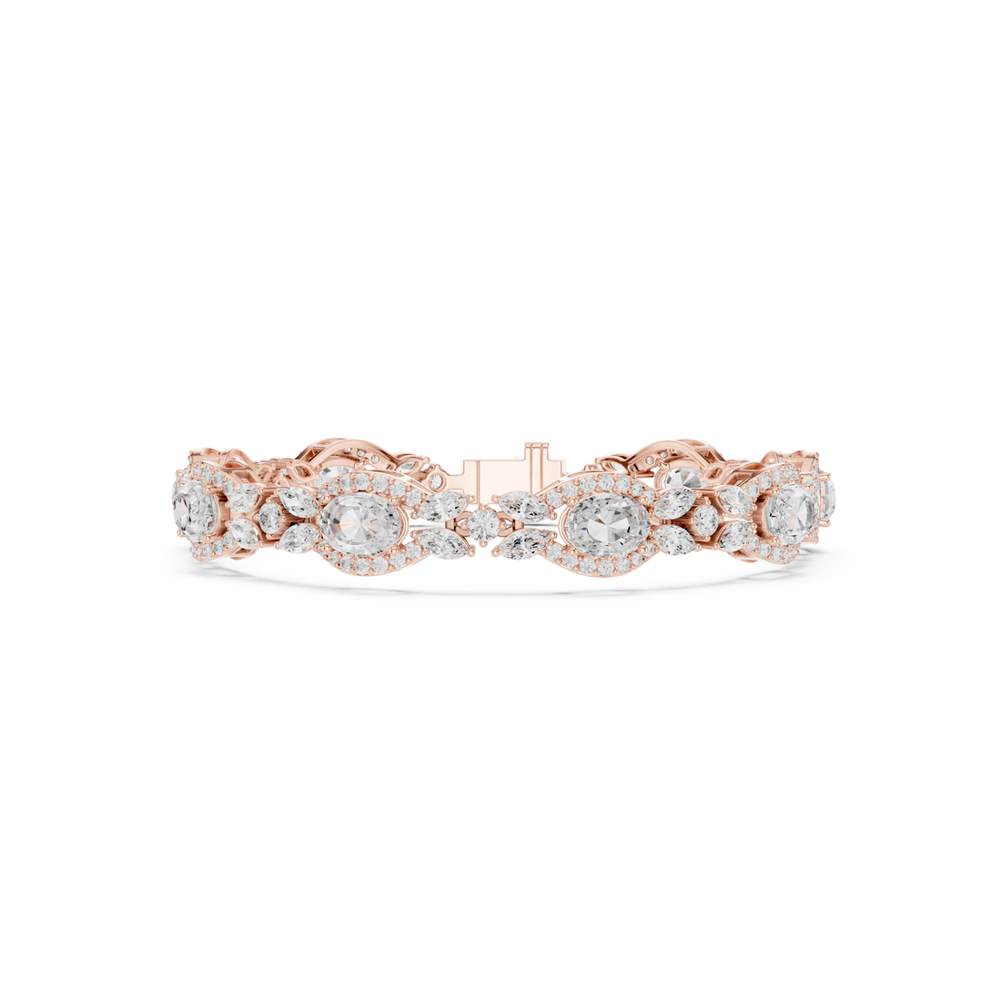 Luxury Oval-Cut Lab-Grown Diamond Bracelet in 14K/18K Gold