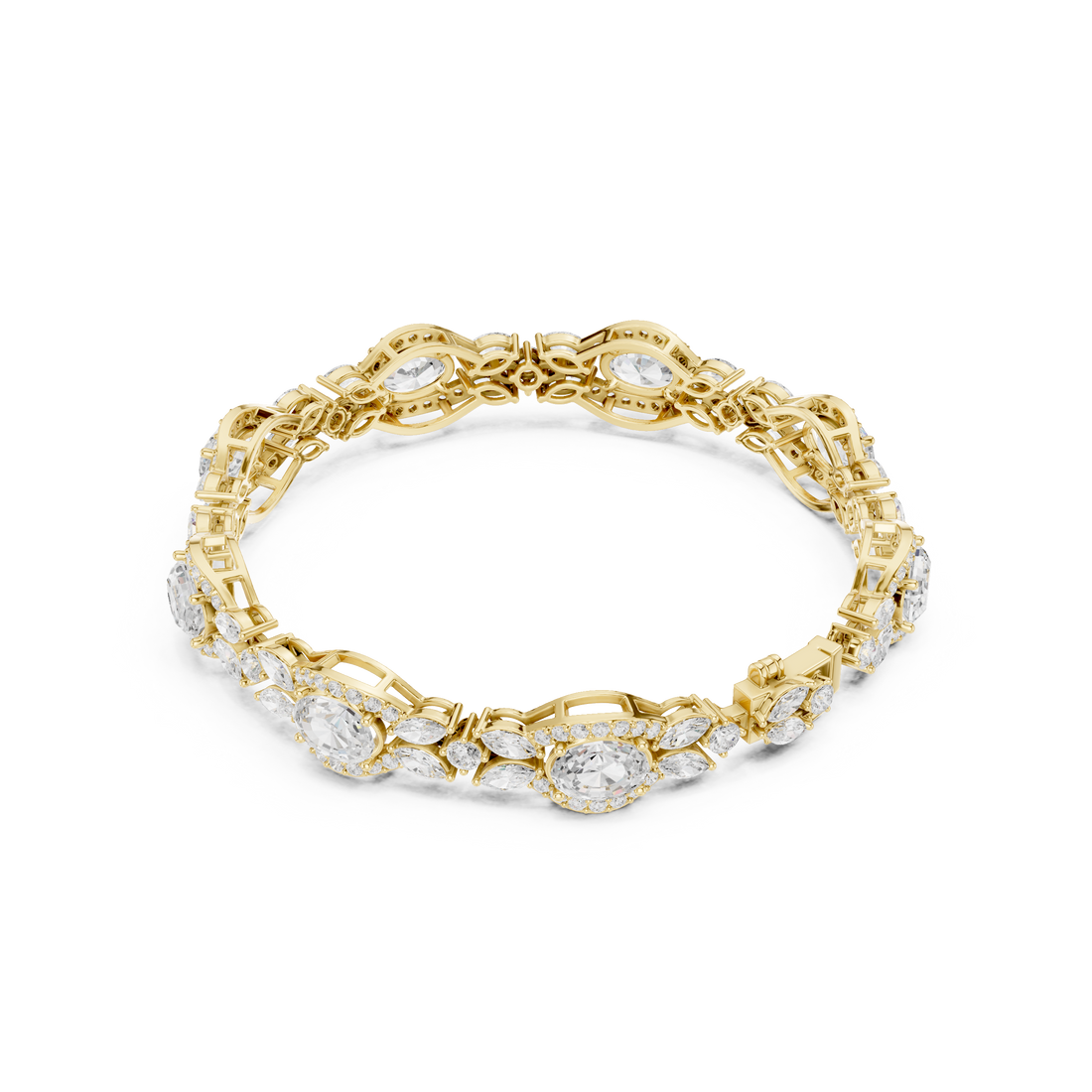 Luxury Oval-Cut Lab-Grown Diamond Bracelet in 14K/18K Gold