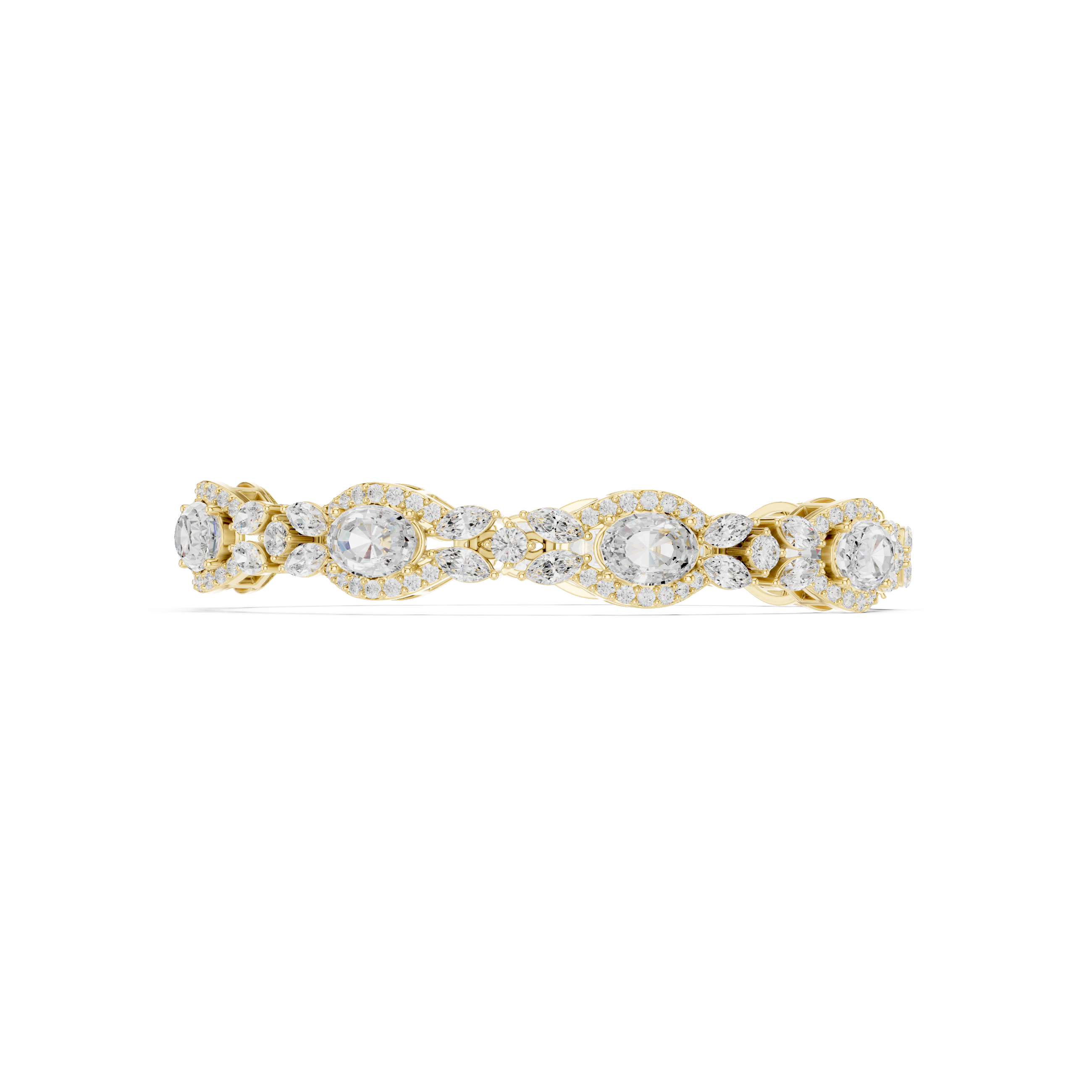 Luxury Oval-Cut Lab-Grown Diamond Bracelet in 14K/18K Gold