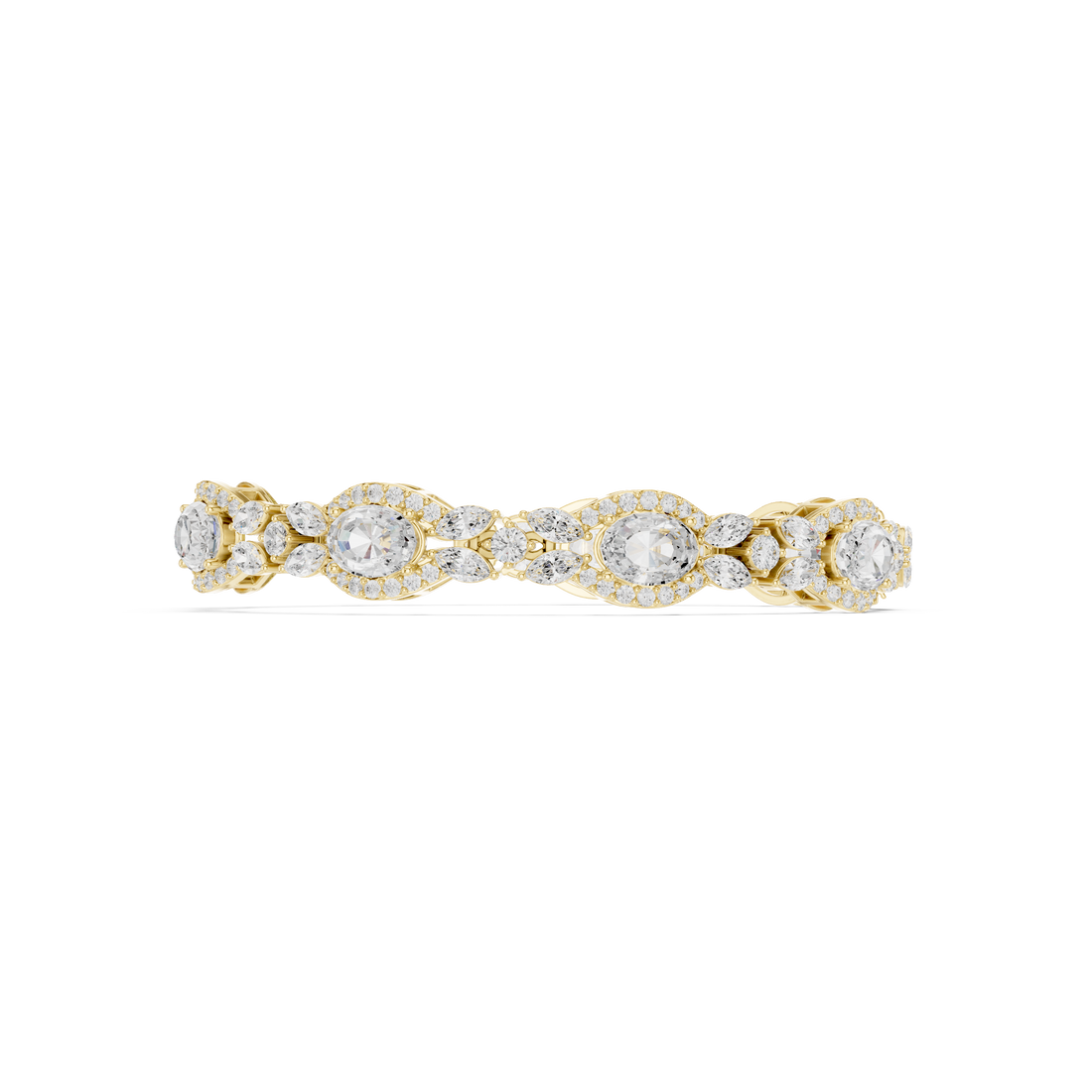 Luxury Oval-Cut Lab-Grown Diamond Bracelet in 14K/18K Gold