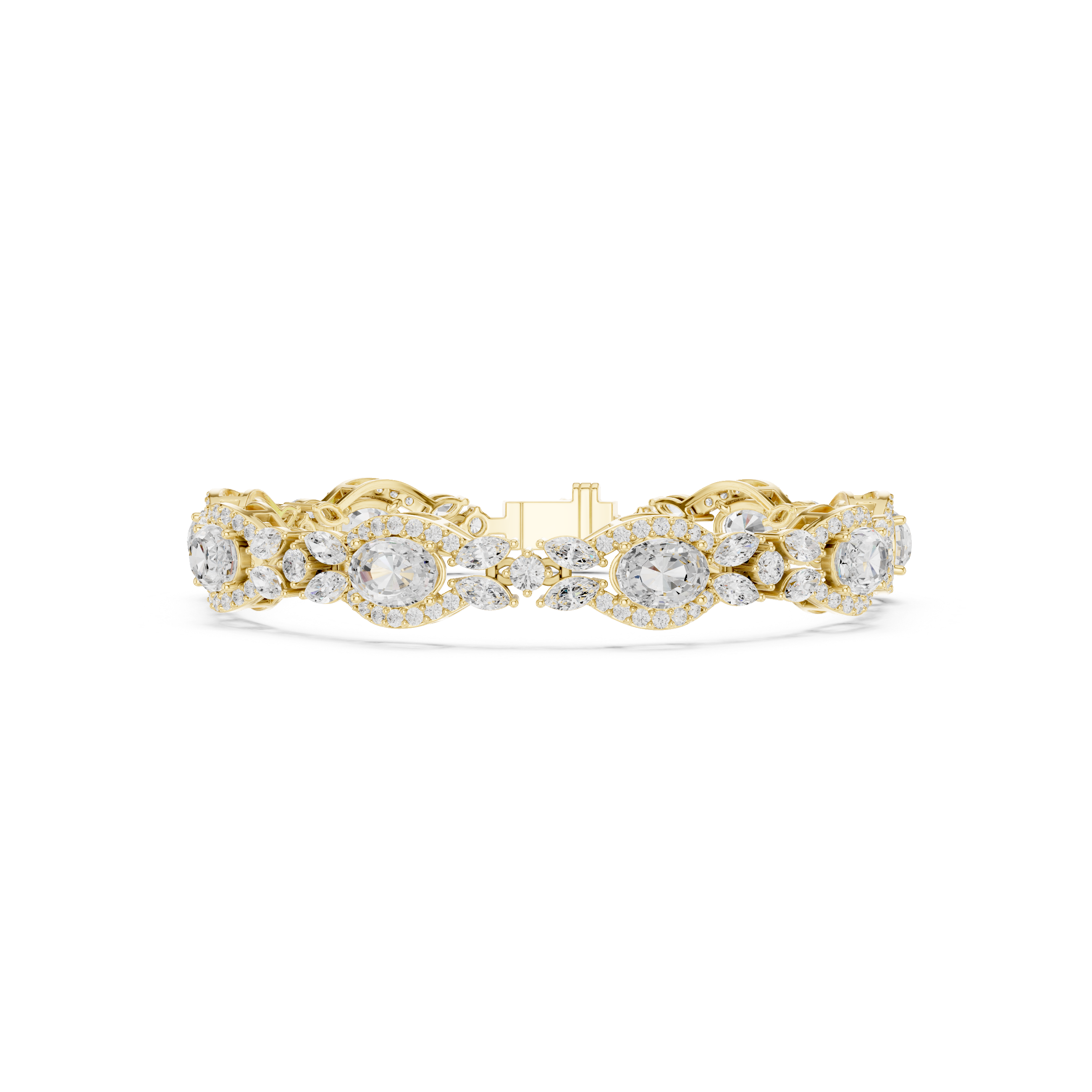 Luxury Oval-Cut Lab-Grown Diamond Bracelet in 14K/18K Gold