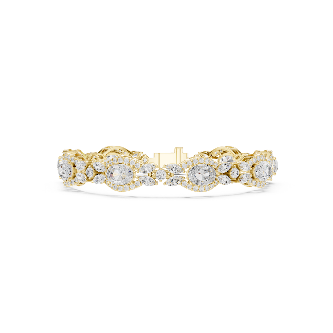 Luxury Oval-Cut Lab-Grown Diamond Bracelet in 14K/18K Gold