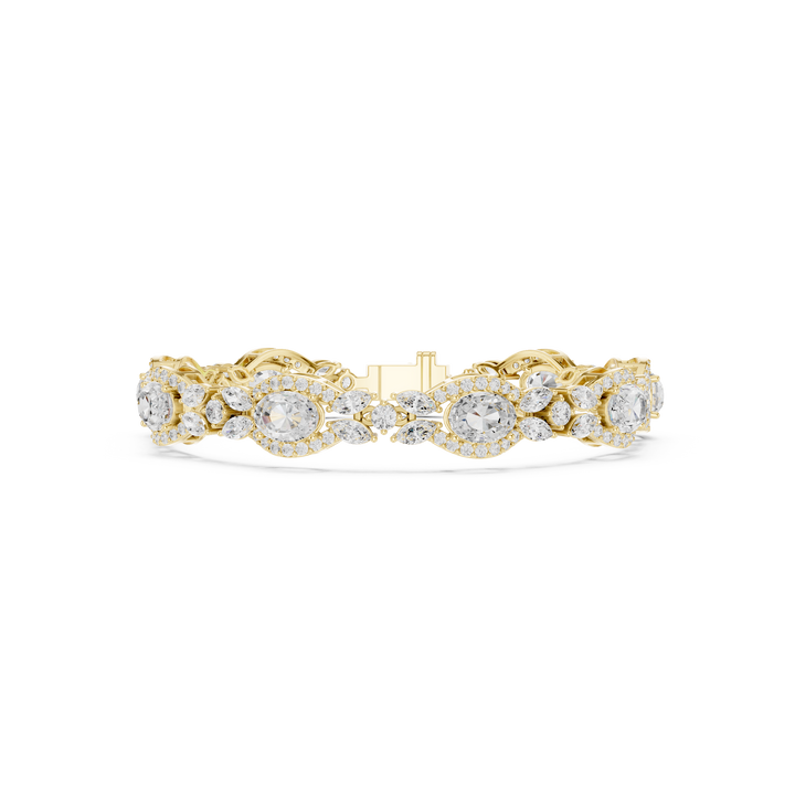 Luxury Oval-Cut Lab-Grown Diamond Bracelet in 14K/18K Gold