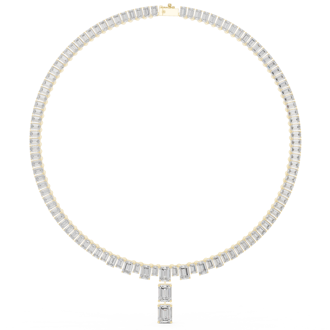 Classic Lab-Grown Diamond Emerald Cut Necklace in 14K/18K Gold