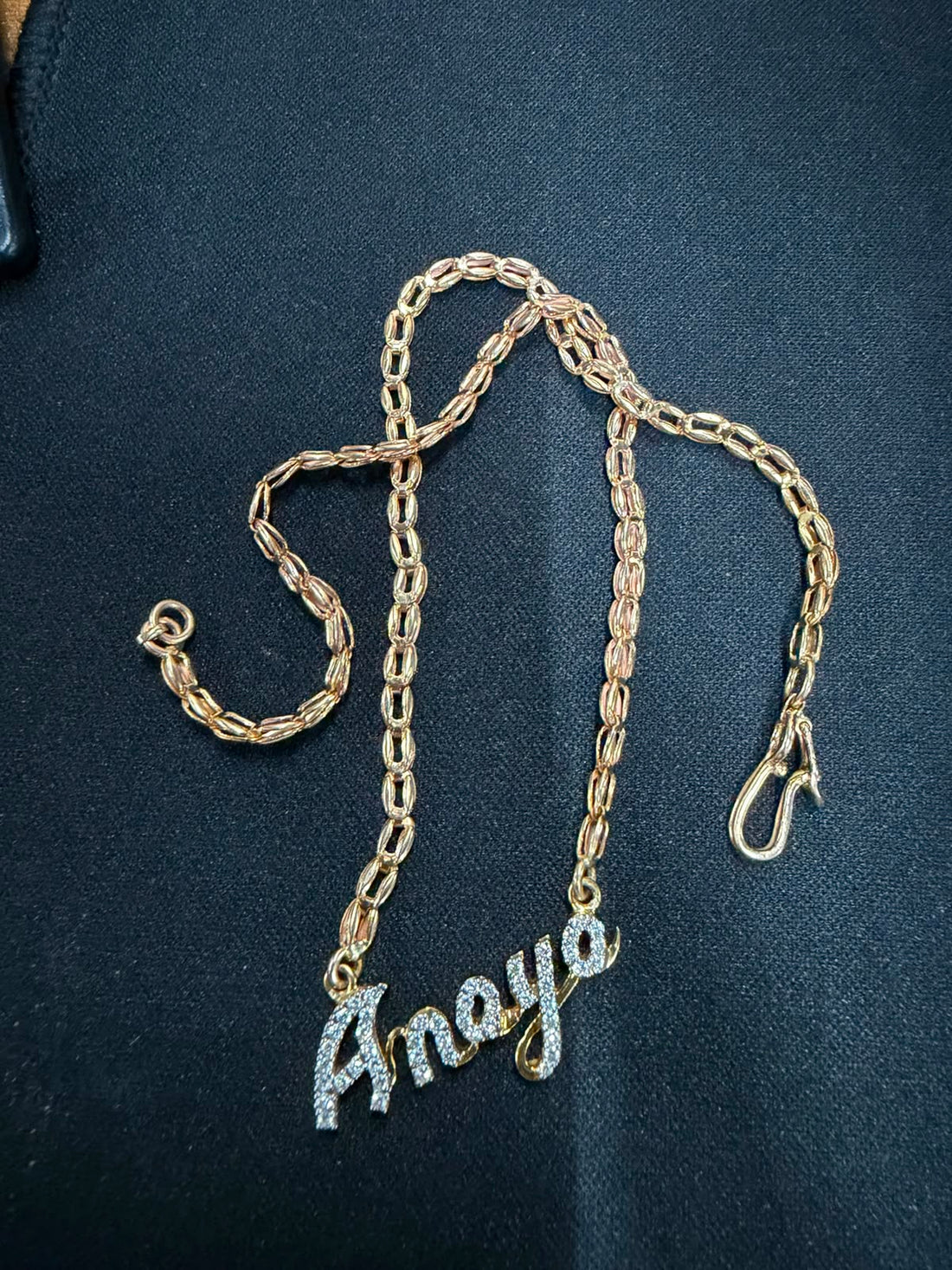 Personalized Amaya Diamond Name Necklace in 9K, 14K & 18K Gold