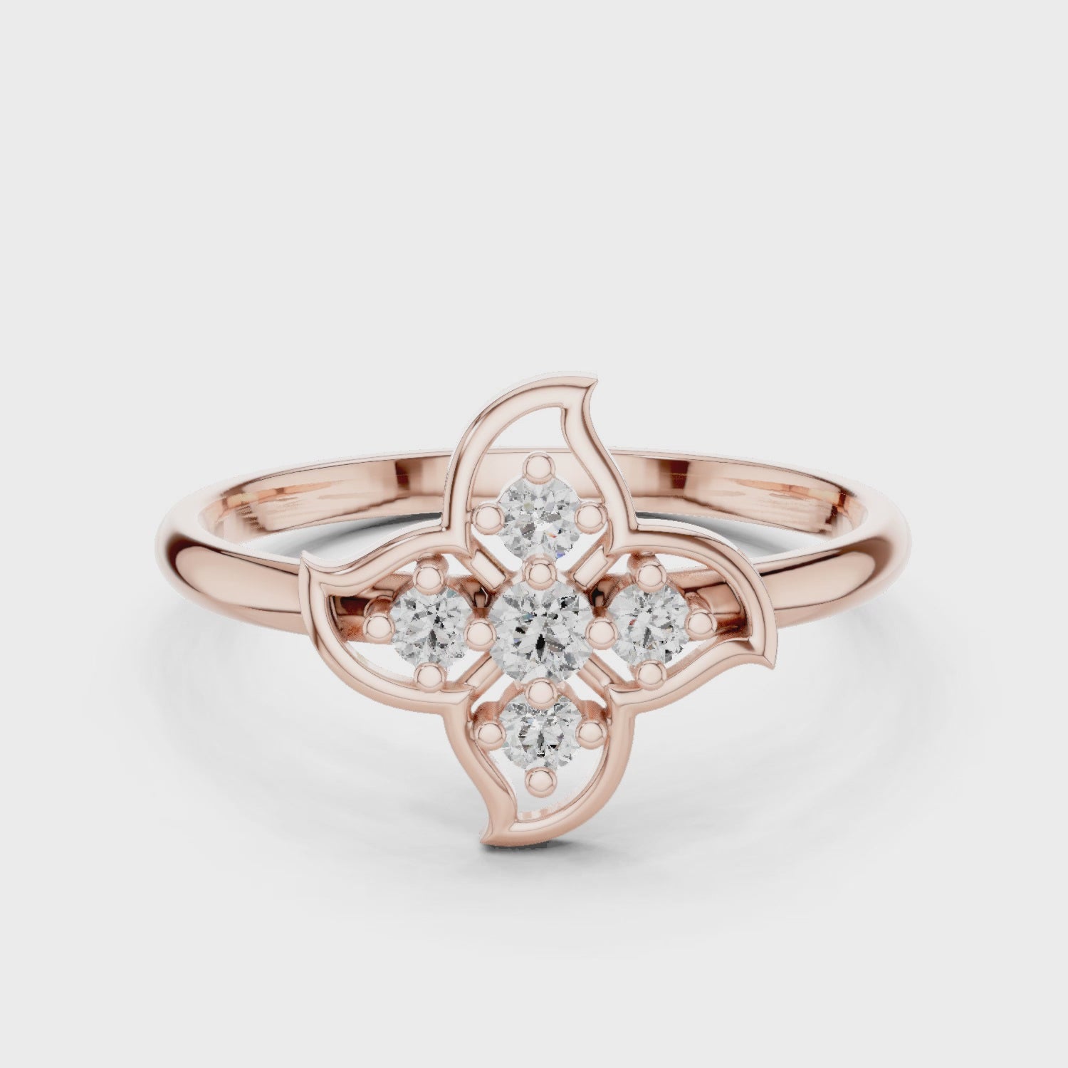 Graceful Petal Cluster Lab-Grown Diamond Ring