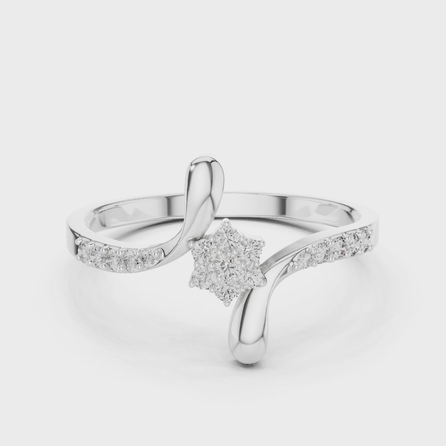 Floral Spark Lab-Grown Diamond Ring in 14K/18K Rose Gold – IGI Certified