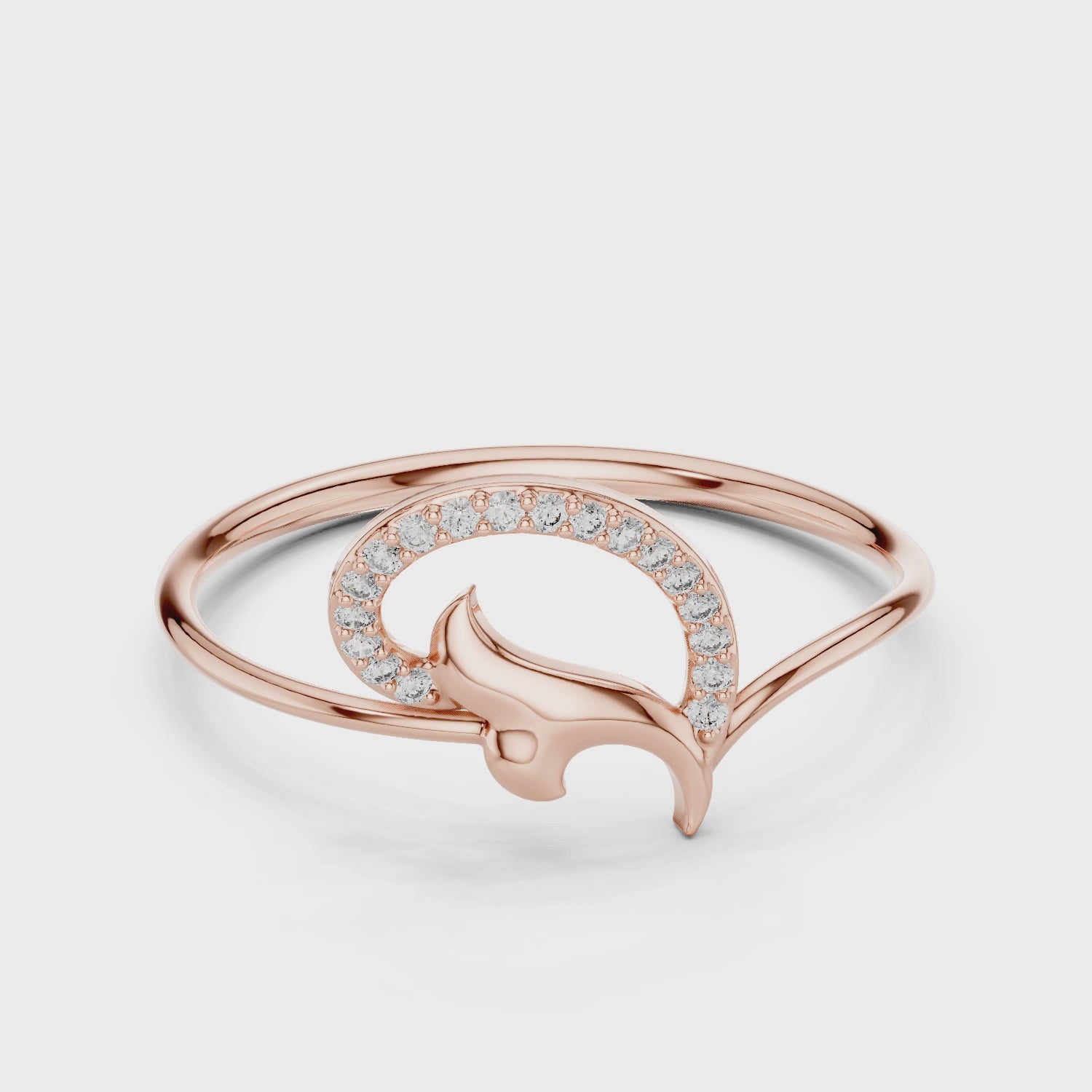 Elegant Diamond Loop Ring
