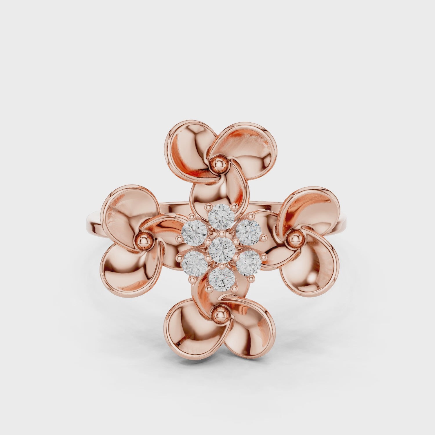 Floral Blossom Lab-Grown Diamond Ring