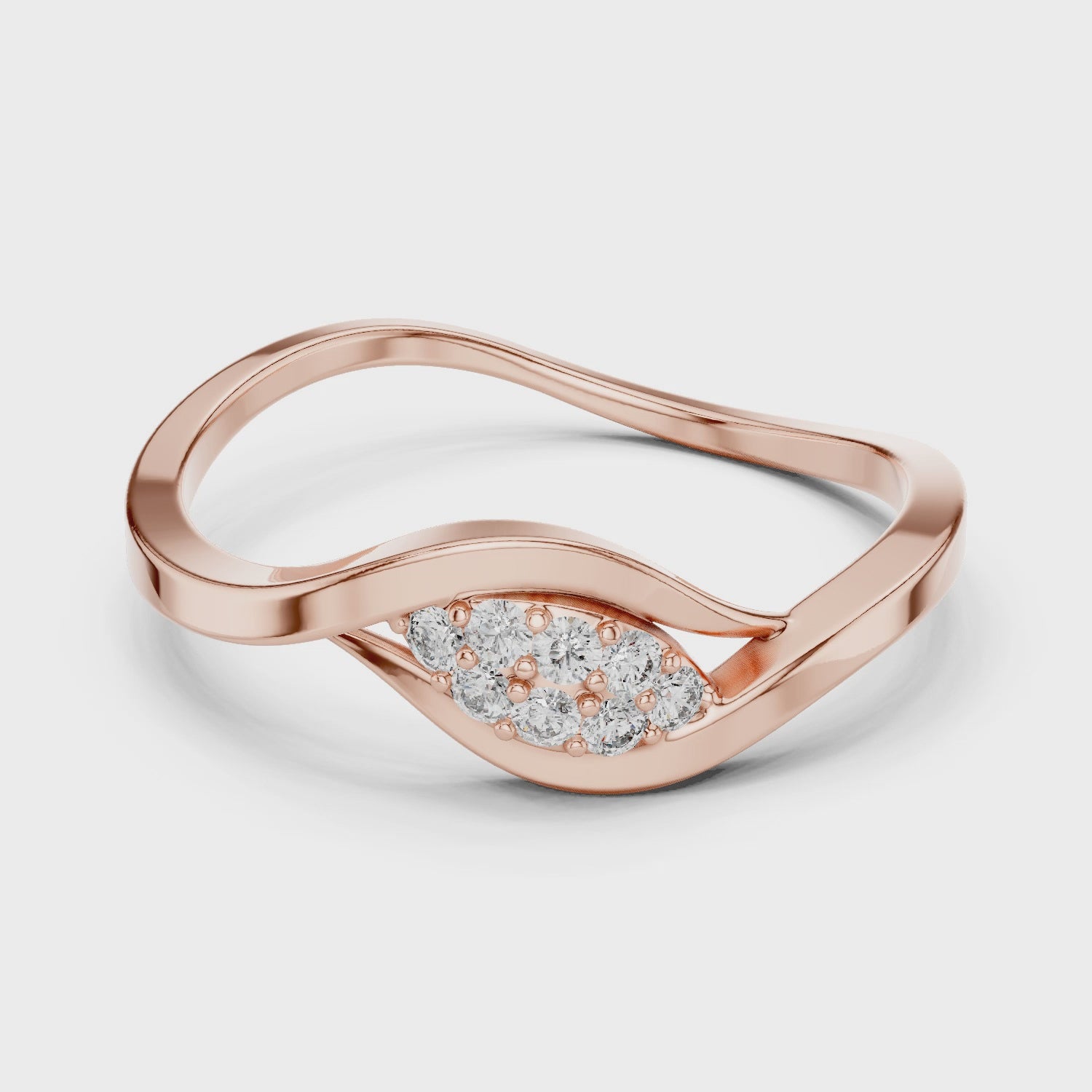 Sleek Teardrop Diamond Ring in Rose Gold – IGI Certified | Kiashaajewellery