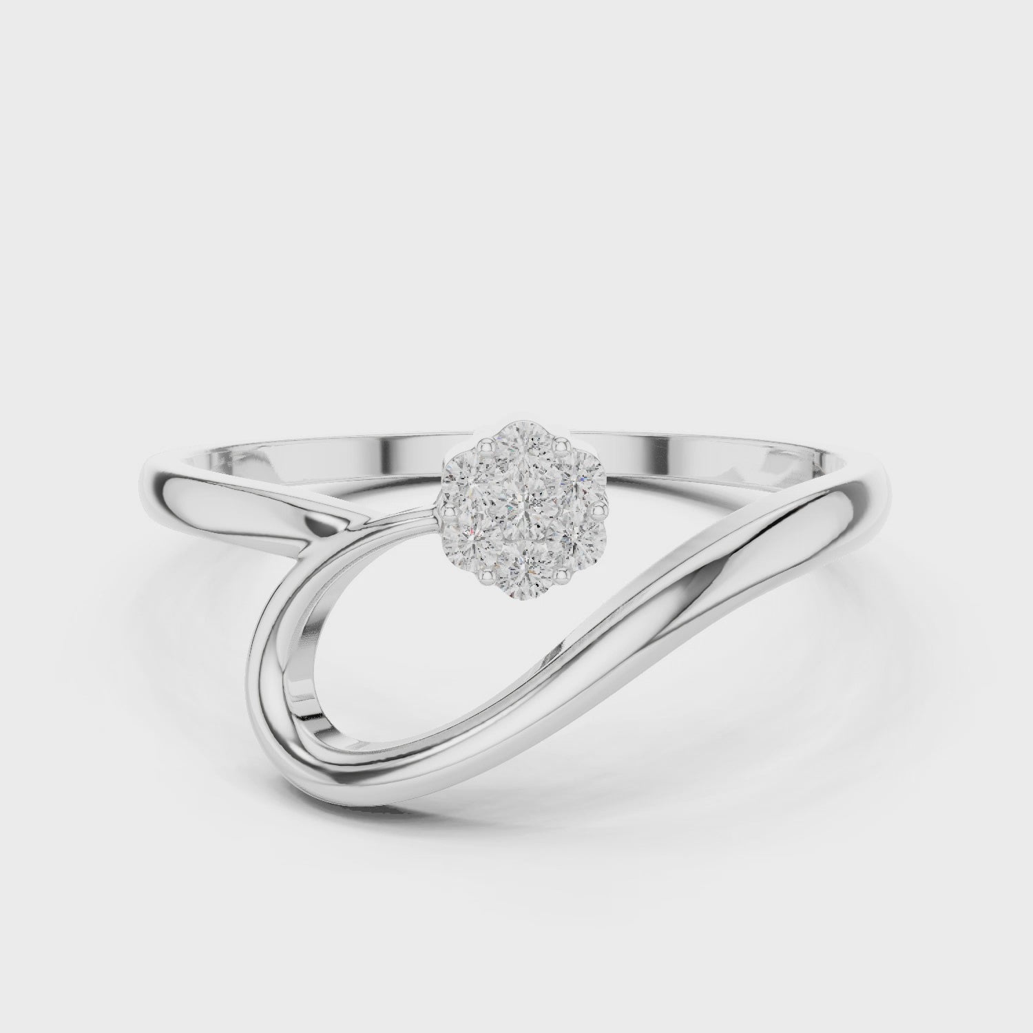 Elegant Twist Rose Gold Diamond Ring – Kiashaa Jewellery