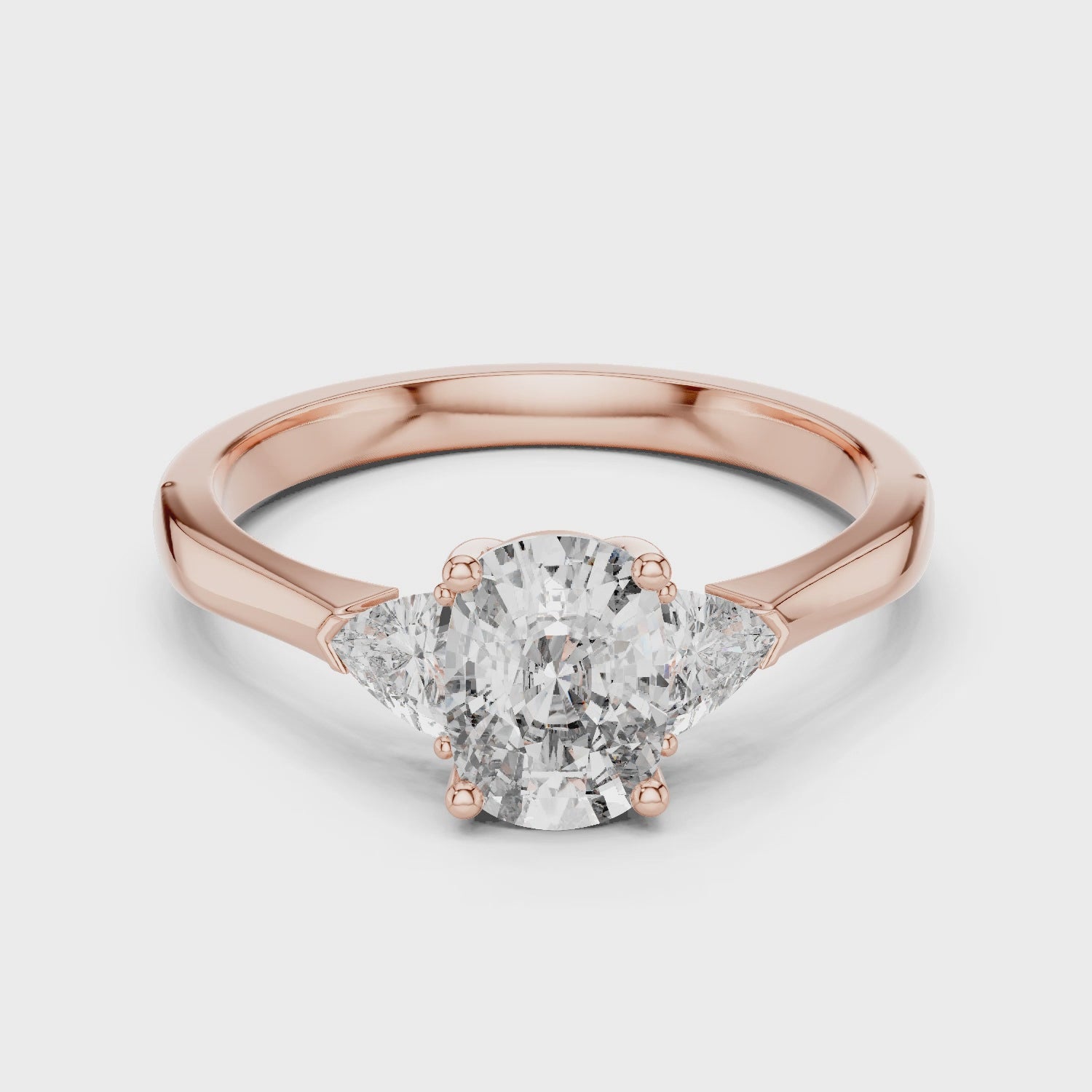 Marquise Cut Three-Stone Diamond Ring in 14K/18K Gold