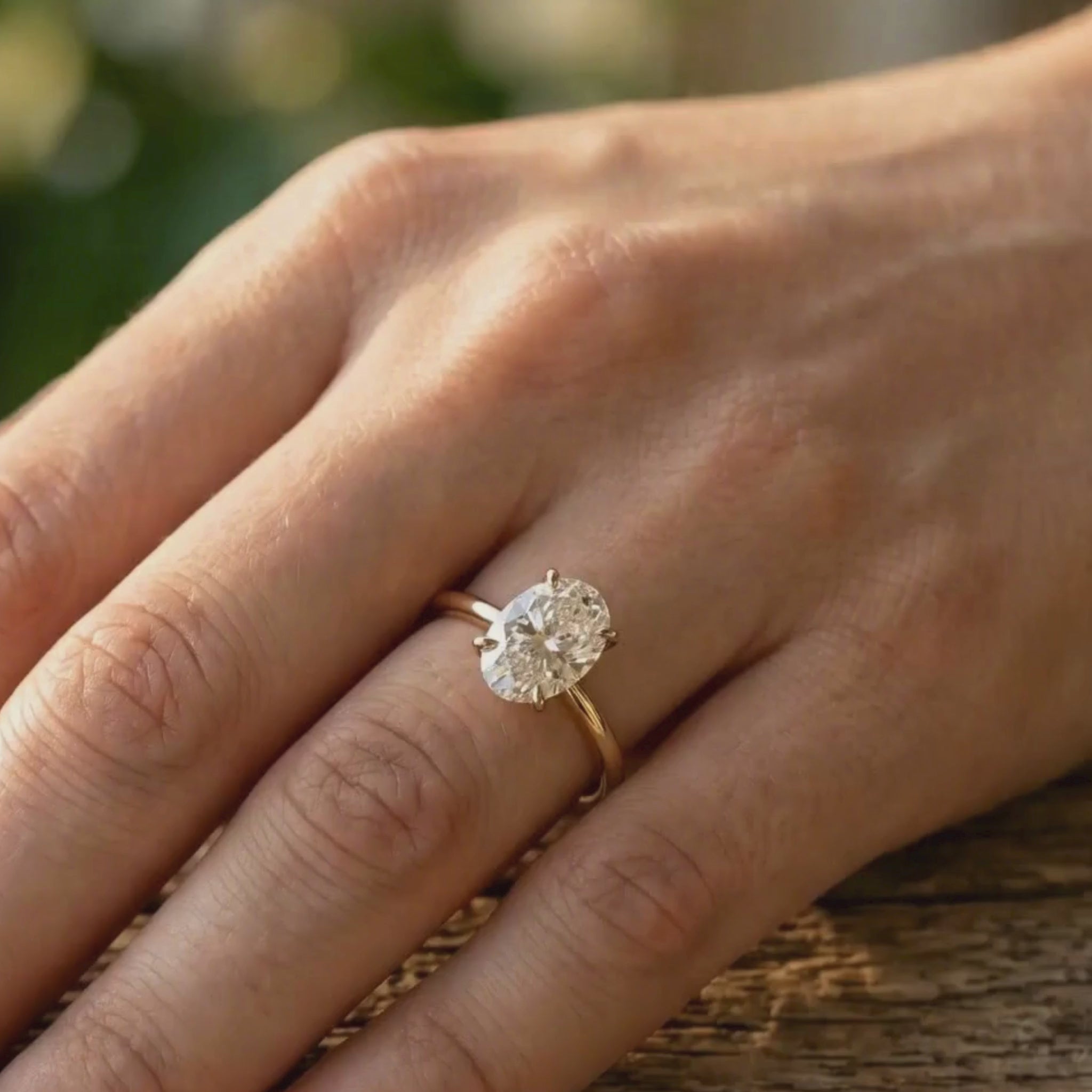 Classic Oval 0.78 CT Solitaire Diamond Ring in 9K, 14K & 18K Gold